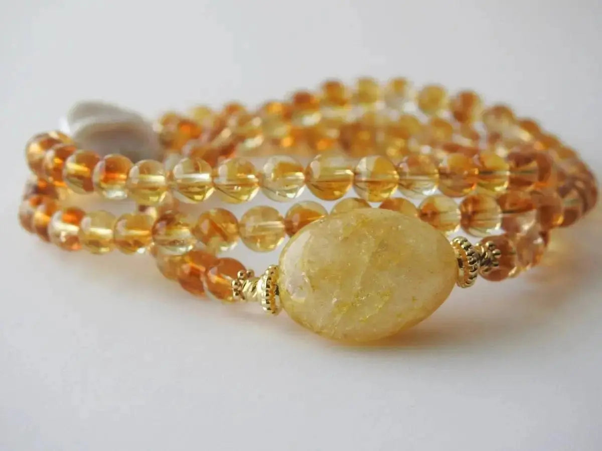 Golden Glow – Yellow Quartz Money Magnet Necklace & Bracelet view 3